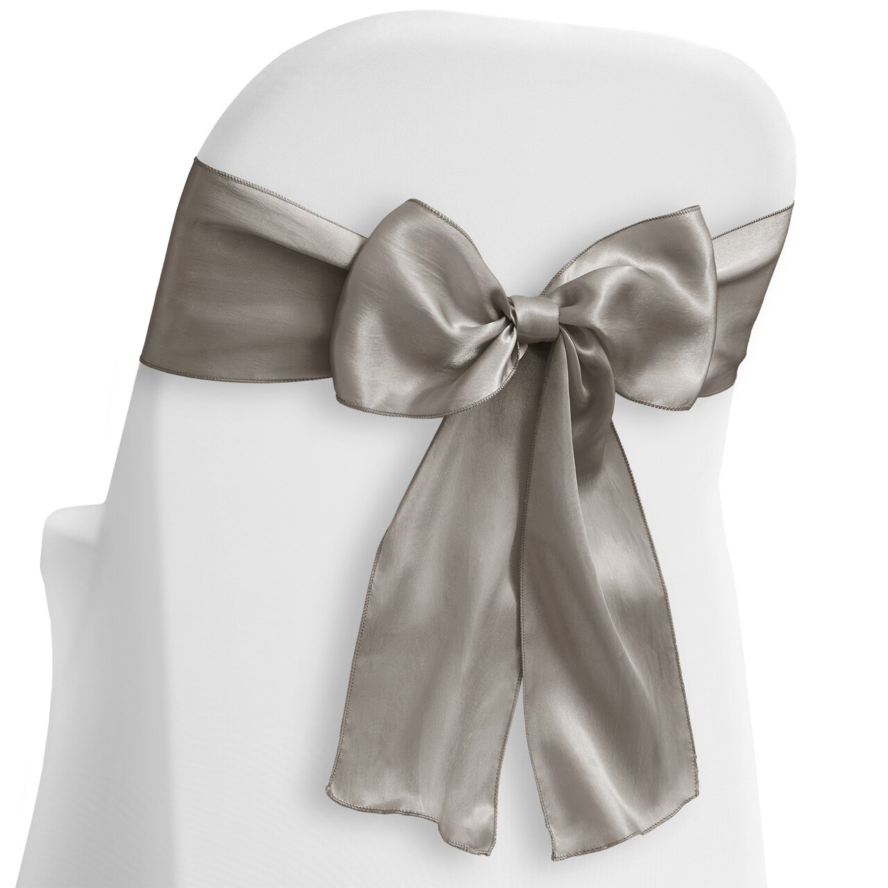 Lann&#x27;s Linens - 10 Elegant Satin Wedding/Party Chair Cover Sashes/Bows - Ribbon Tie Back Sash